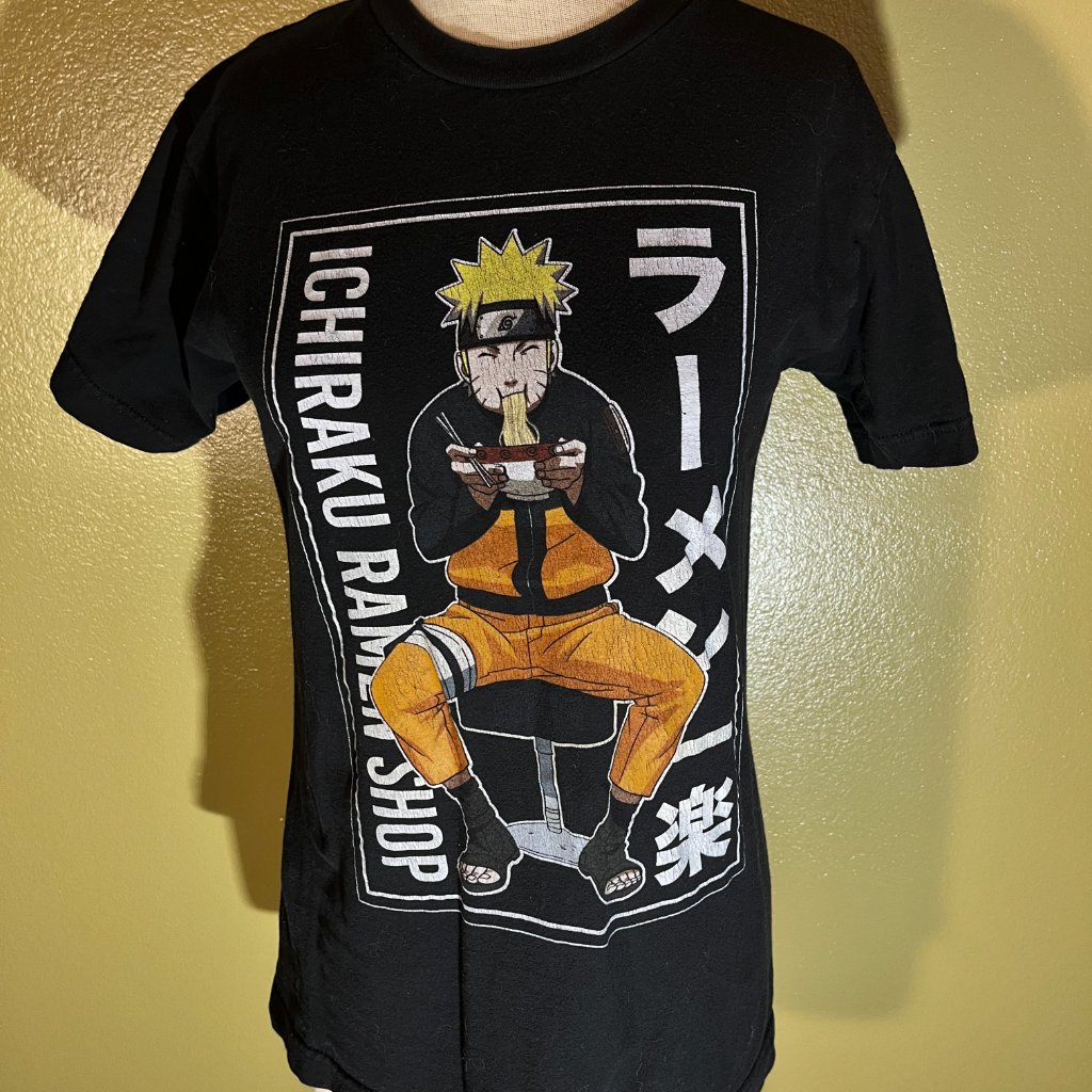 Naruto Black T-Shirt In Size S